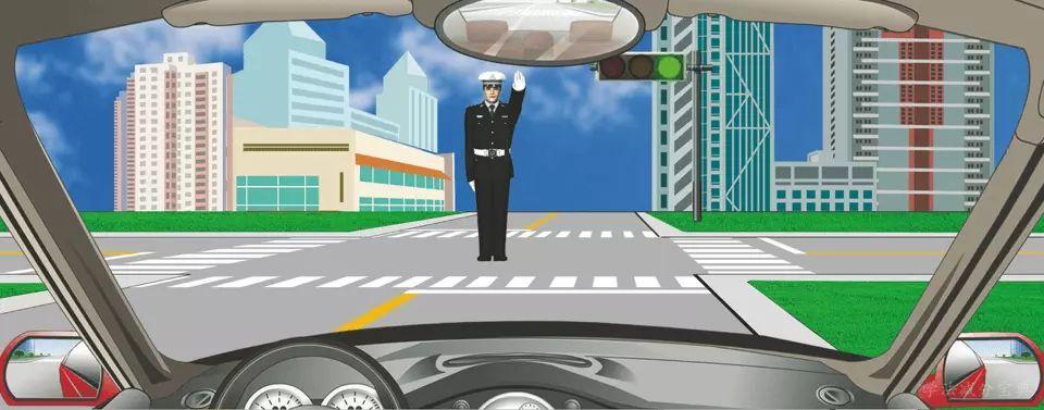 驾驶机动车在路口遇到这种情况如何行驶？-学法减分拍照搜题