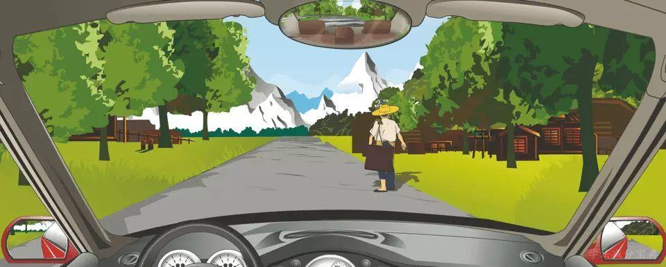 行车中遇到这种行人需要保持较大的安全距离。-学法减分拍照搜题