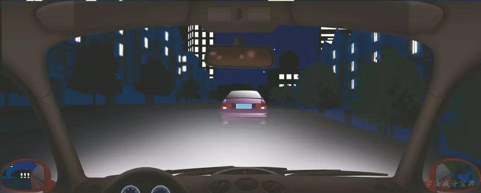 夜间驾驶机动车遇到这种情况怎样超车？-学法减分拍照搜题