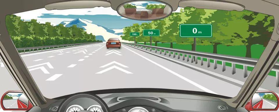 如图所示，高速公路车距确认标志用于确认本车与前车的距离。-学法减分拍照搜题