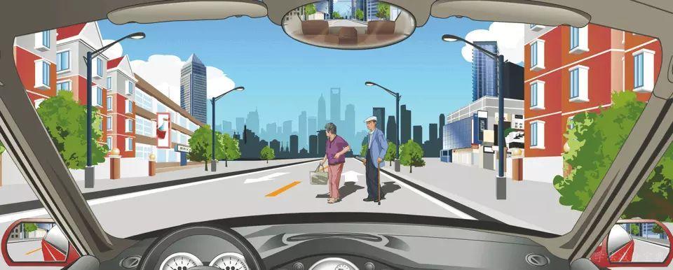 如图所示，你驾车遇这种情况时，应如何礼让？-学法减分拍照搜题