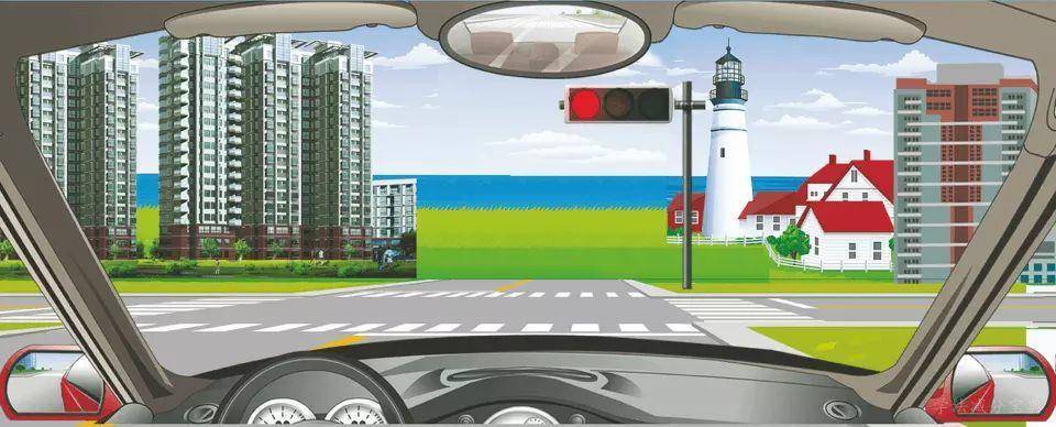 在路口这个位置时可以加速通过路口。-学法减分拍照搜题
