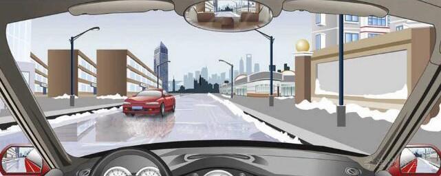 如图所示，当你驾车在结冰的道路上会车时，应怎样安全操作？-学法减分拍照搜题