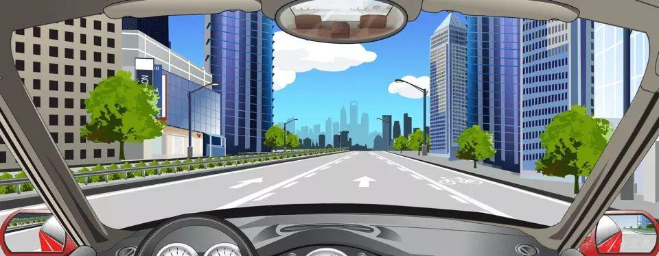 路面菱形块虚线警告前方道路要减速慢行。-学法减分拍照搜题