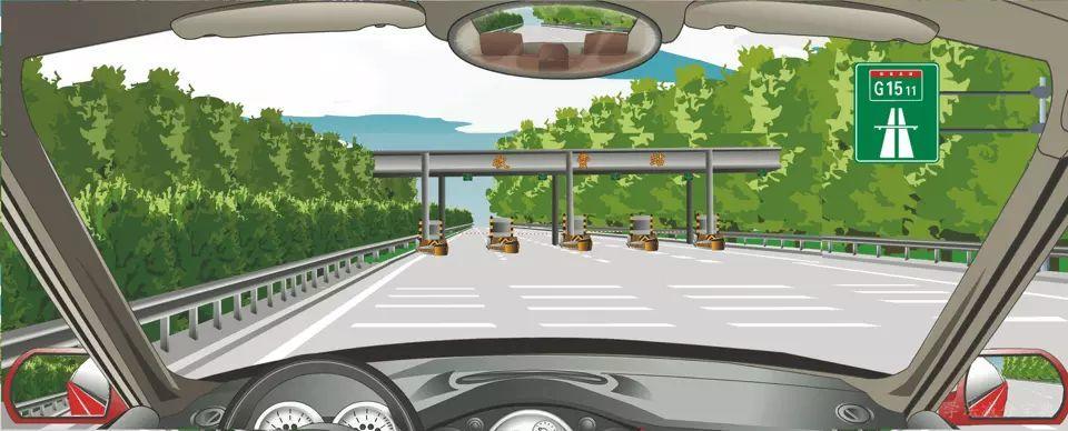 右侧标志指示前方是高速公路的终点。-学法减分拍照搜题