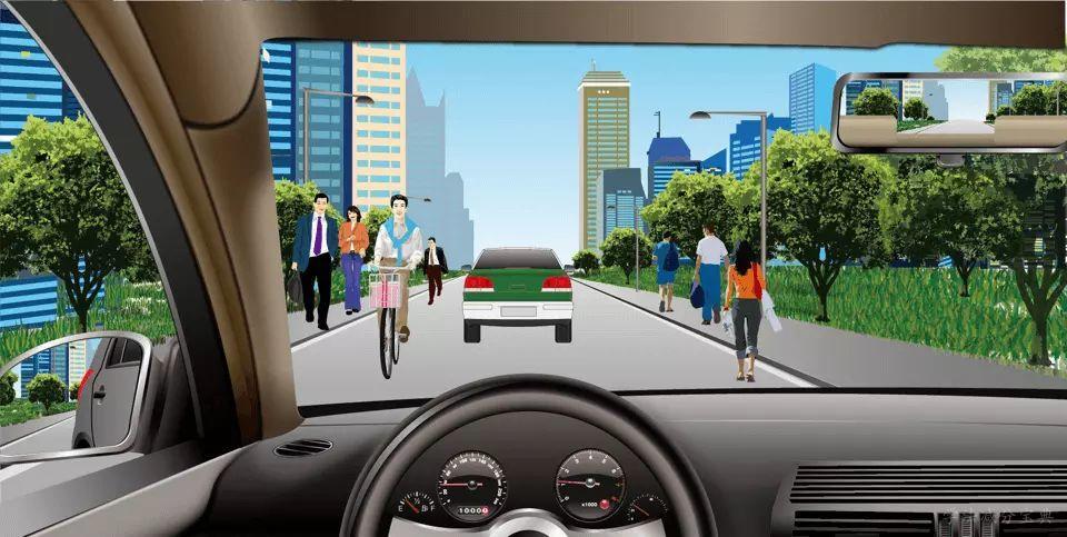 如图所示，机动车在这样的城市道路上行驶，最高的行驶速度不得超过50公里/小时。-学法减分拍照搜题