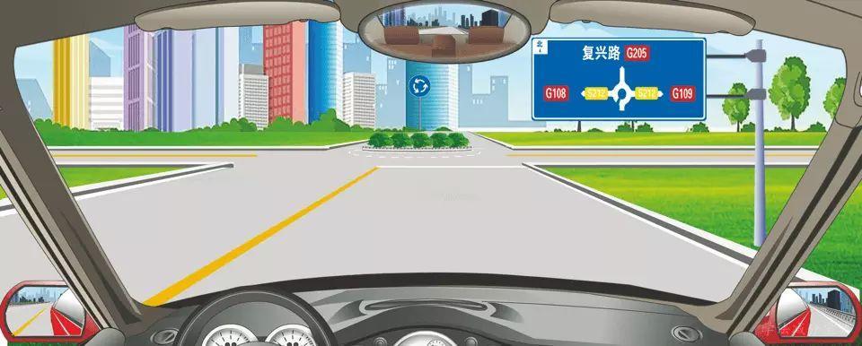 前方标志告知各个路口出口方向的信息。-学法减分拍照搜题
