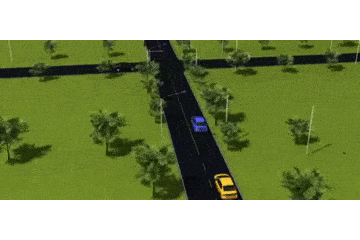 如动画所示，在道路上超车时，应尽量加大横向距离，必要时可越实线超车。-学法减分拍照搜题