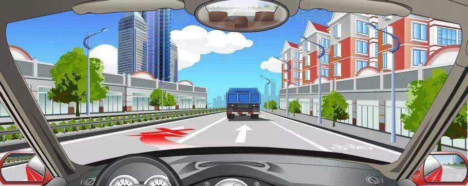路面同向车行道分界线指示不允许跨越超车。-学法减分拍照搜题