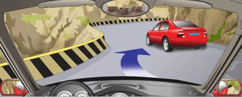 驾驶汽车可以在这种急弯处超车。-学法减分拍照搜题