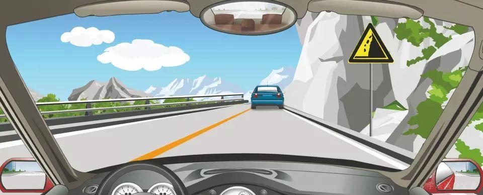 驾驶机动车在山区道路遇到这种情况怎样行驶？-学法减分拍照搜题