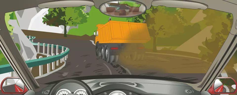 驾驶机动车在山区道路遇到这种情况要加速超越前车。-学法减分拍照搜题