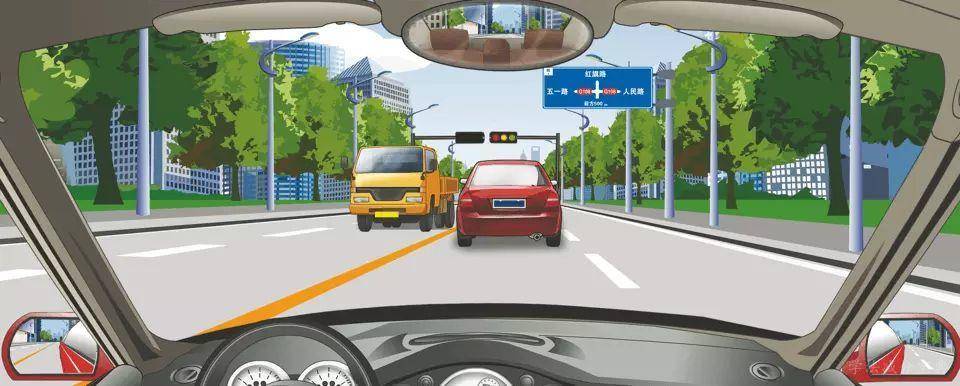 前方标志告知前方道路各行其道的信息。-学法减分拍照搜题